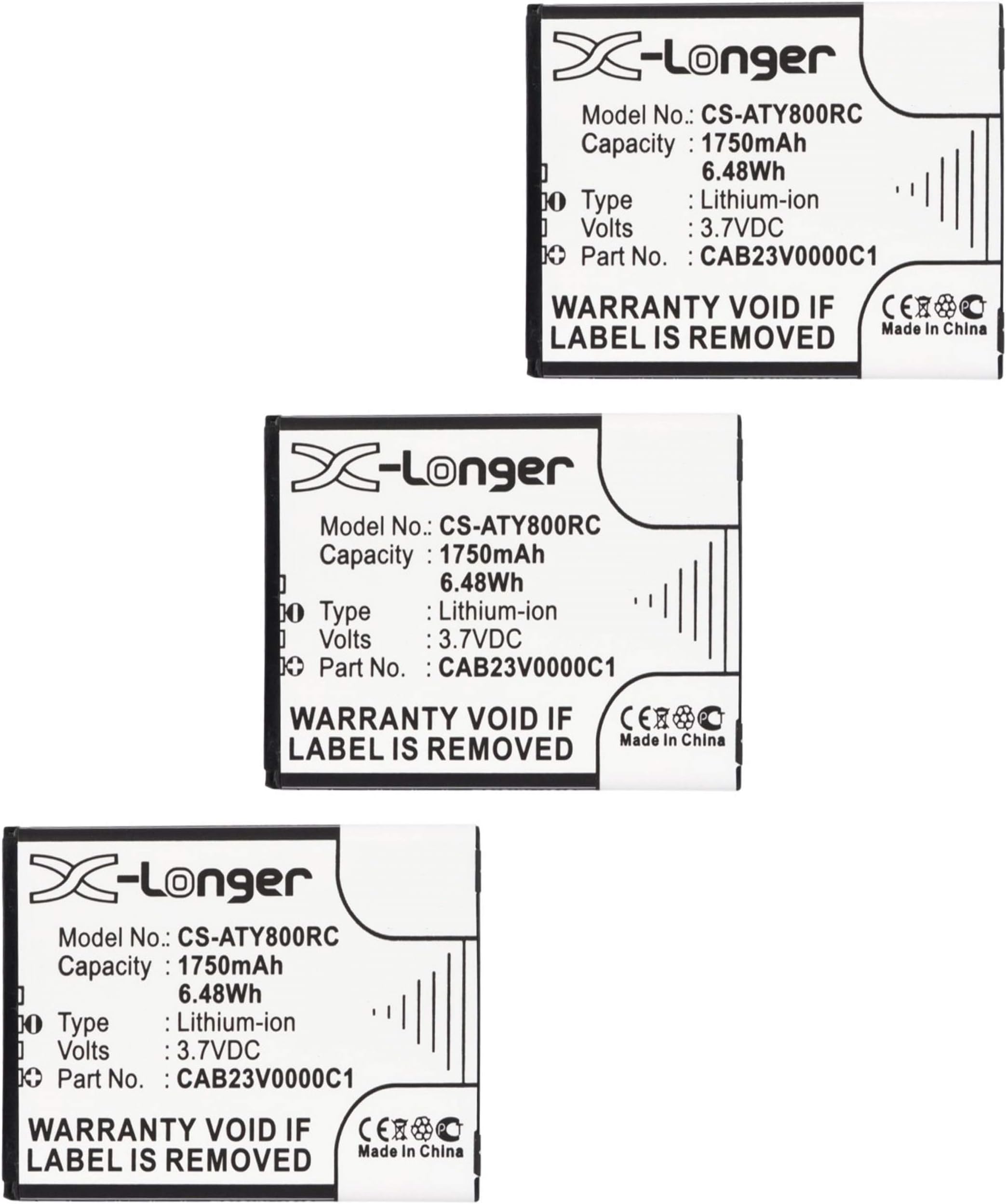 Battery Combo-Pack Compatible with Alcatel One Touch Y800Z Wireless Router Battery Includes: 3 x SDWR-L1547 Batteries