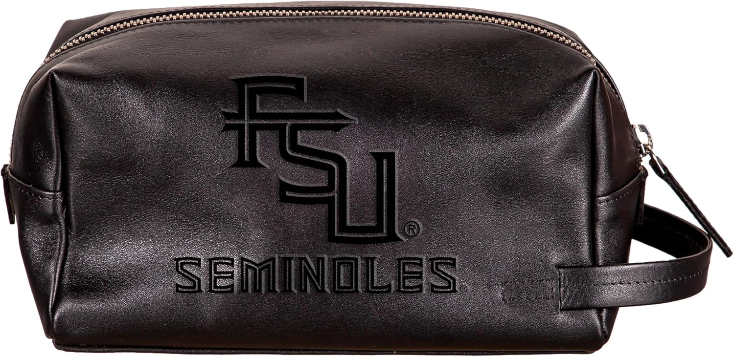 Team Sports America NCAA Florida State University Travel Toiletry Bag for Men and Women, Hanging Shaving Dopp Kit Storage Pouch Organizer Case, Large Cosmetic Personal Item Travel Bag with Handle
