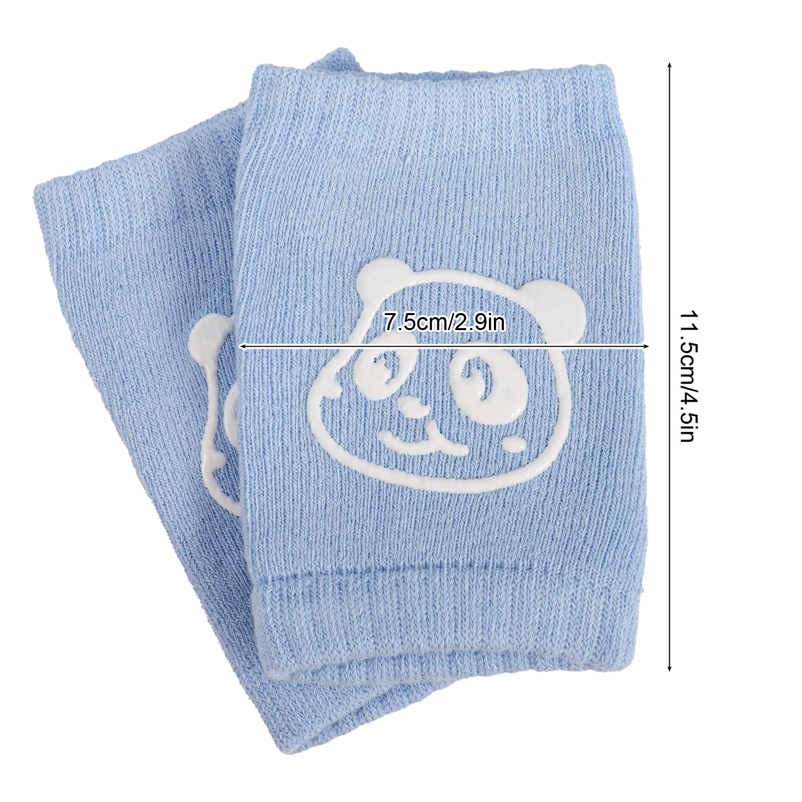 Lvefyti Baby Knieschoner 5 Paar Cartoon Tier Design mit Anti Rutsch Gummipunkten Weiche Baumwoll Krabbelschützer für Jungen & Mädchen