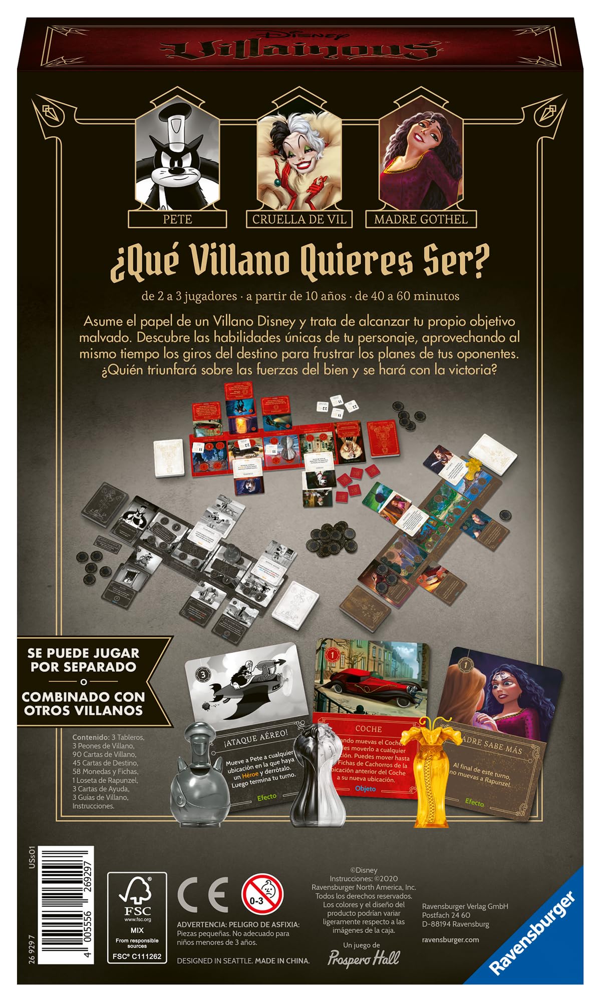 Ravensburger - Villainous Perfectly Wretched | Expansión | Juegos De Mesa Niños 10 Años | Juego De Mesa para Toda La Familia | Regalos Originales | Juegos De Mesa Adulto