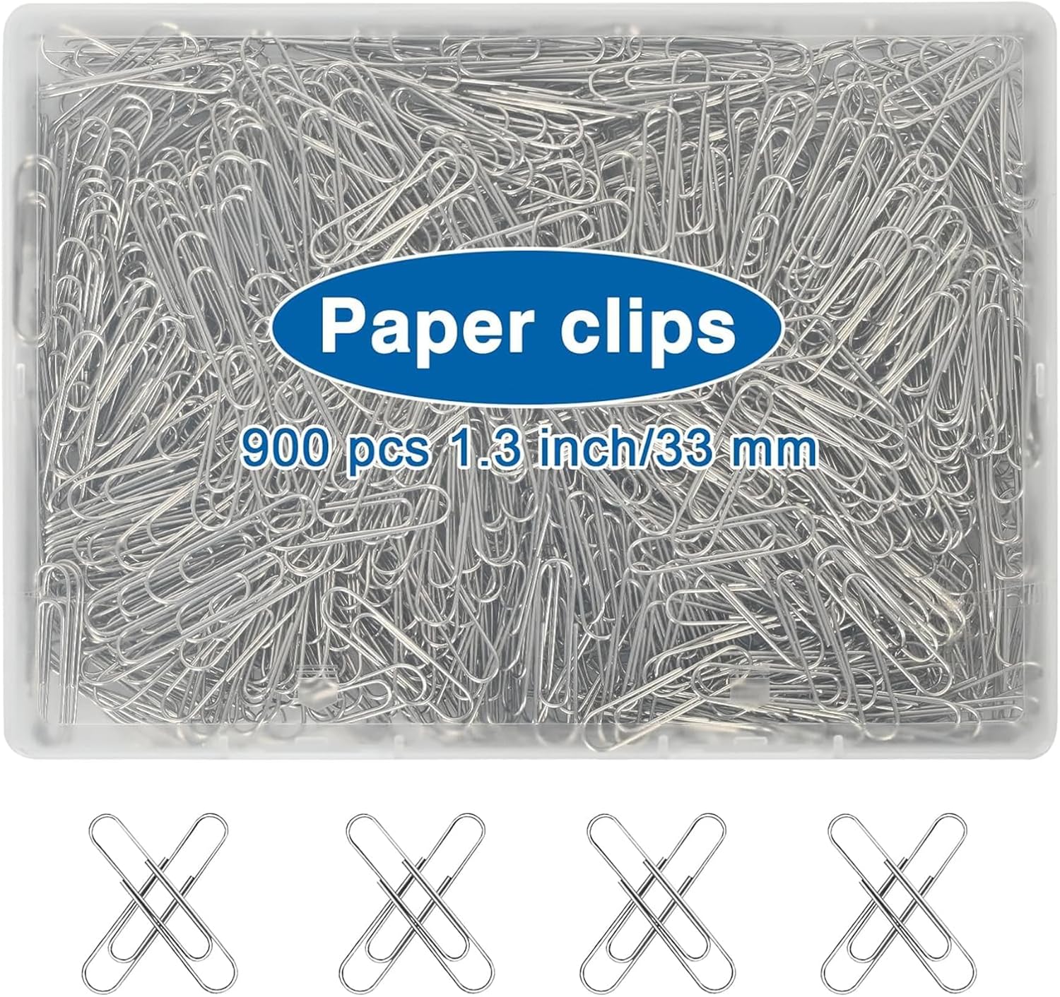 Medium Paper Clips, 1.3 Inch Paper Clips Medium for Office Mate