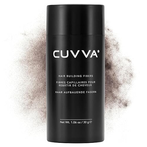 CUVVA Fibras para la construcción del cabello (1.06 oz). Rellena instantáneamente el cabello fino y adelgazante para crear un aspecto más grueso y