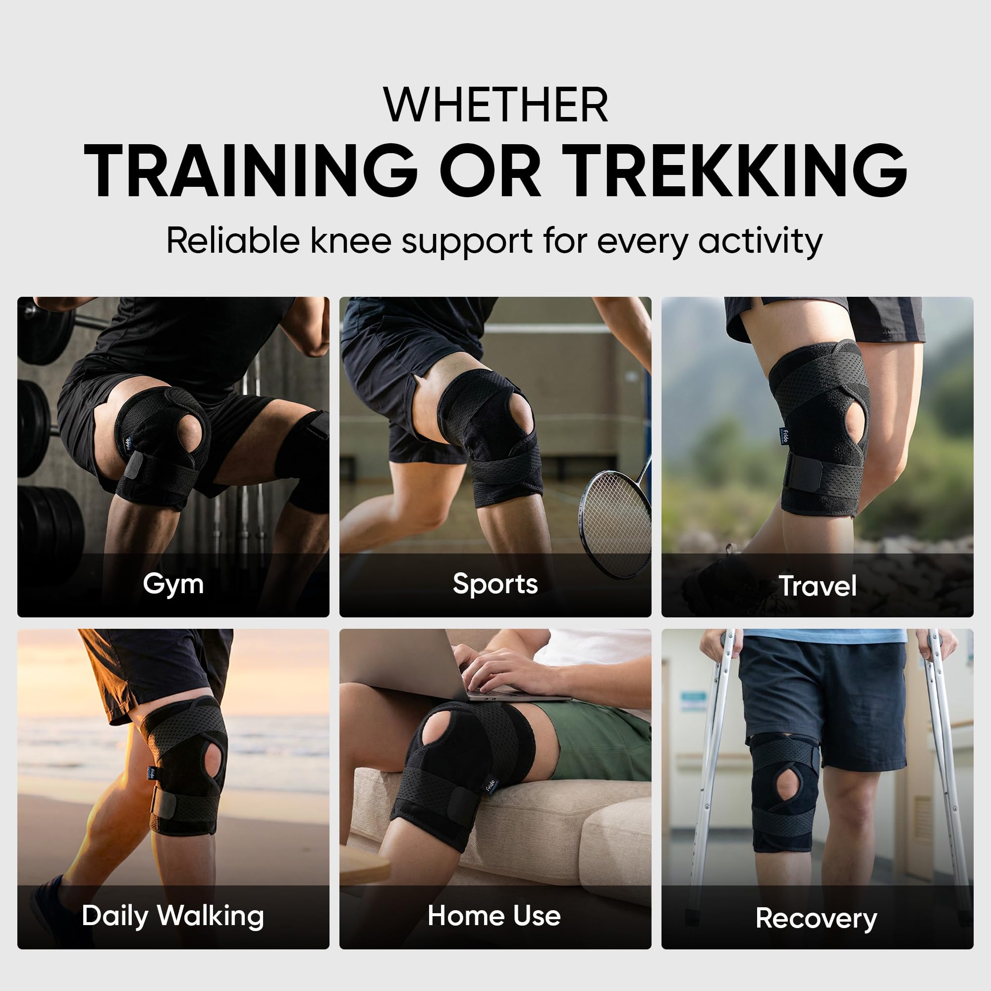 Frido Knee Support Wrap - Pain Relief & Compression -3