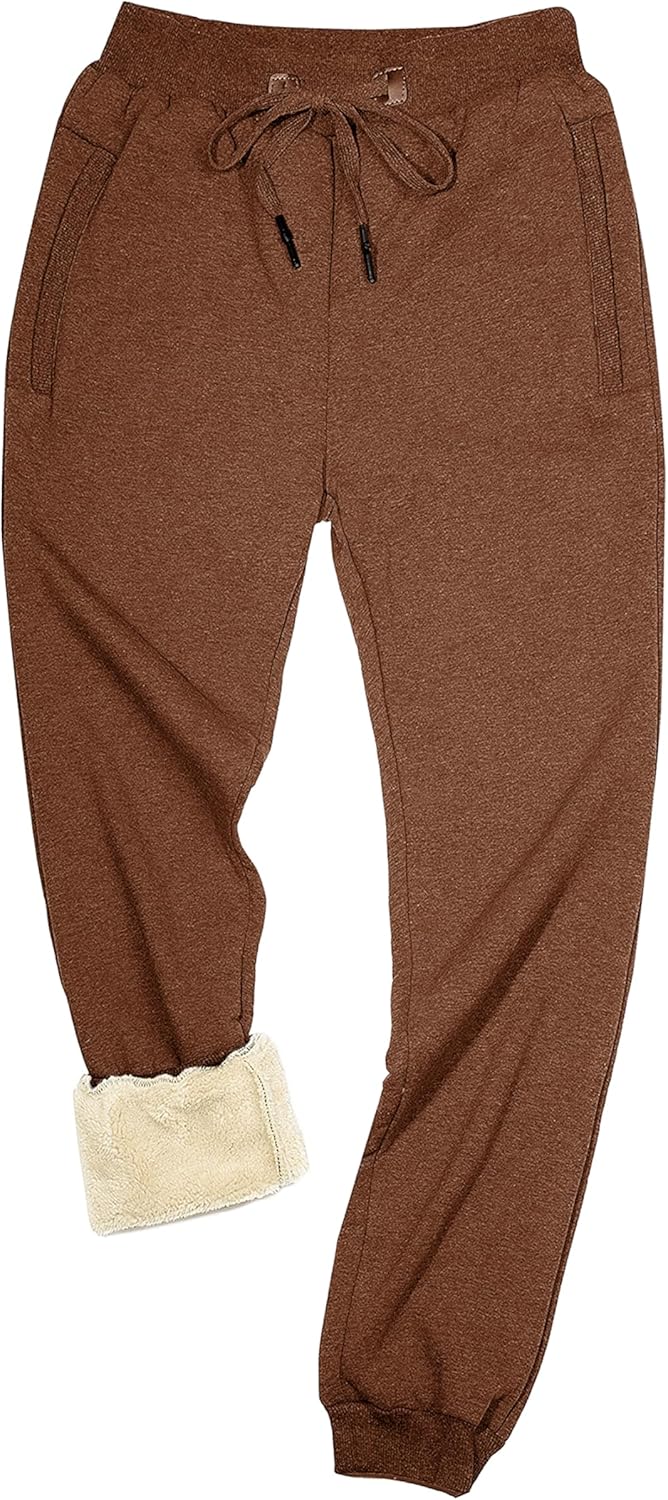 Lentta Men's Fleece Lined Sweatpants Athletic Winter Warm Sherpa Jogger Track Pants