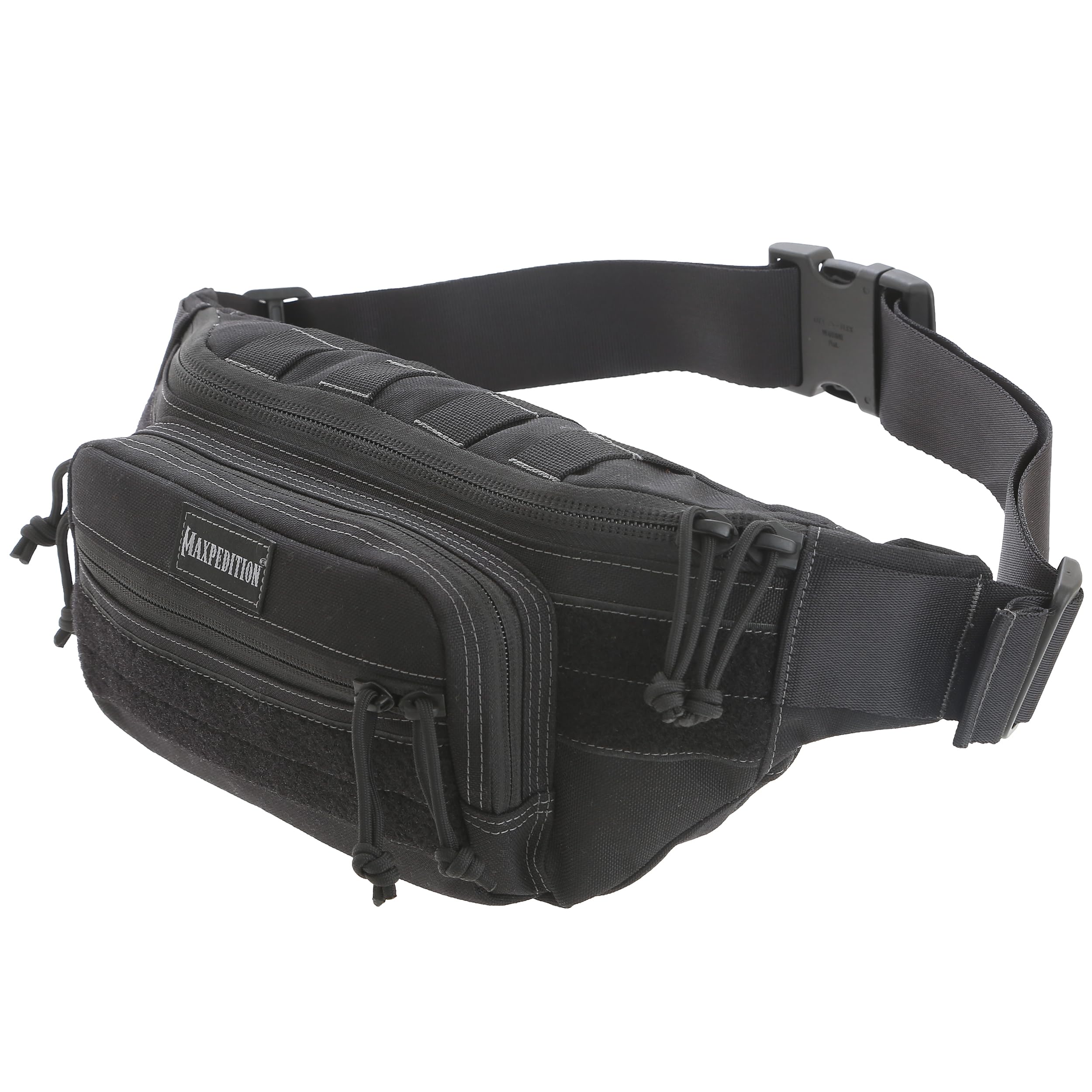 Maxpedition Keystone Versipack (35,6 x 15,2 x 15,2 cm), Taktische Umhängetasche, Bauchtasche für den täglichen Gebrauch, Schwarz 0456B