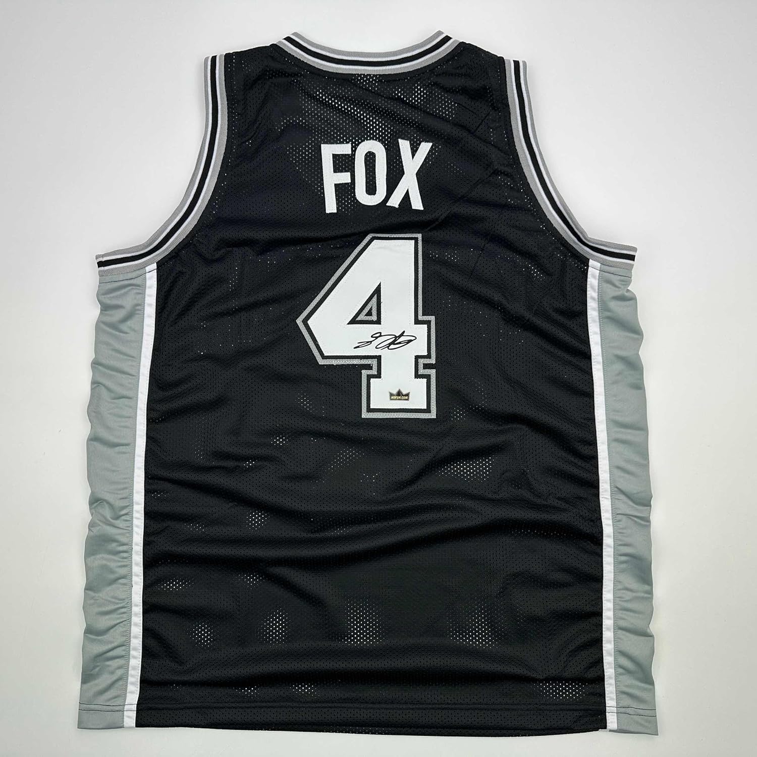 Facsimile Autographed De'Aaron Fox San Antonio Black Reprint Laser Auto Basketball Jersey Size Men's XL