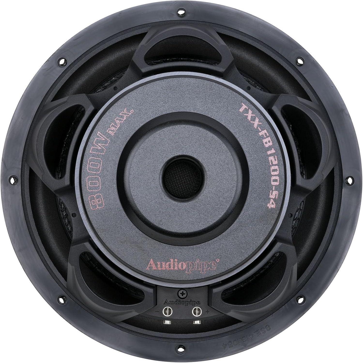 Audiopipe 12 Inch Shallow Mount Subwoofer, Single 4 Ohm (TXX-FB1200-S4), 400W RMS 800W Peak, BASV Voice Coil, 65oz Magnet, 4 Inch Mounting Depth, Car Audio Woofer for Sealed or Ported Enclosures