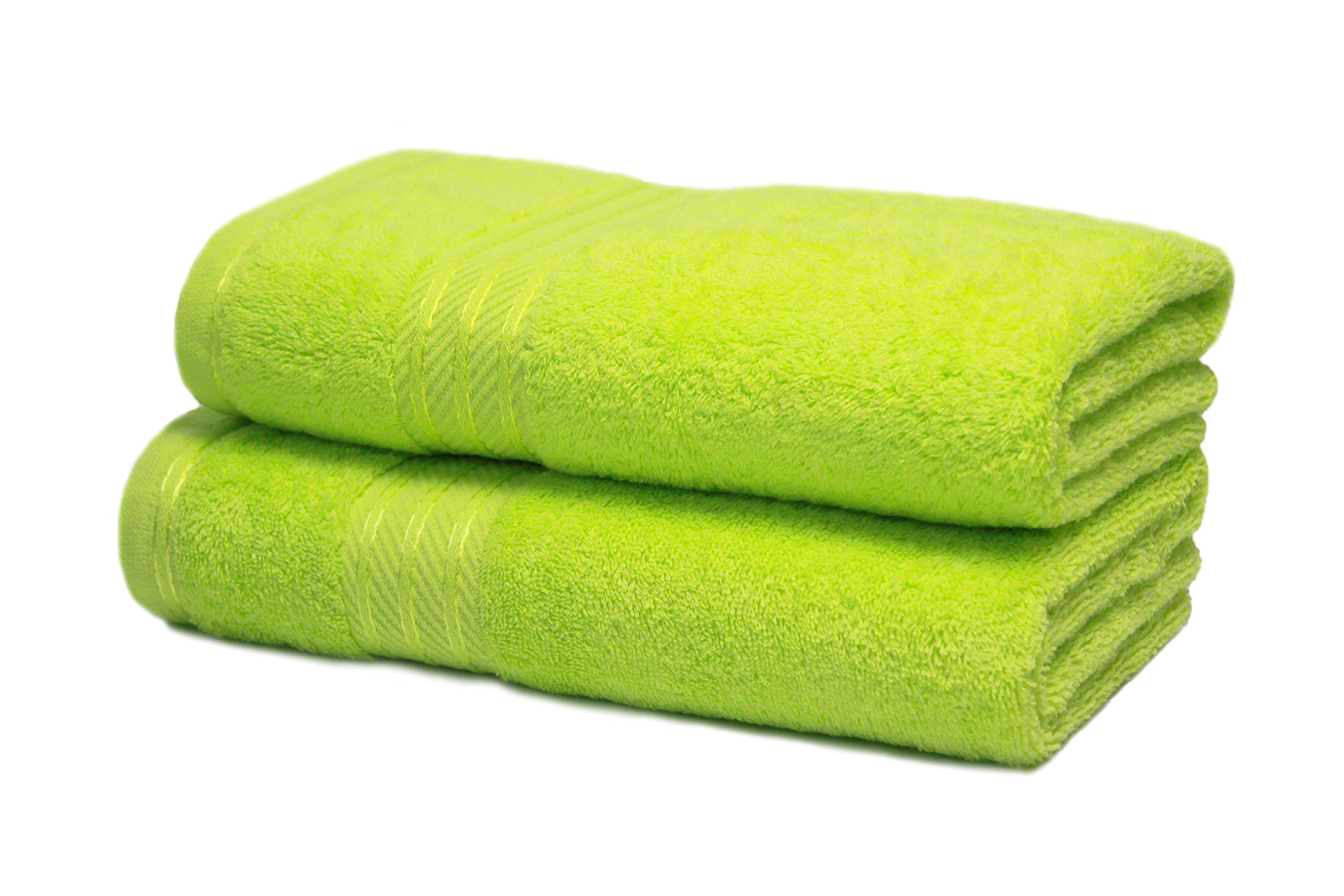 Bentley Priory Linens Hand Towels (2 PACK) for Bathroom Supreme Range 500GSM Super Soft Egyptian Cotton Pack of 2 Absorbent and Quick Dry Hand Towels Set 50 x 85cm (LIGHT GREEN) โ image 1