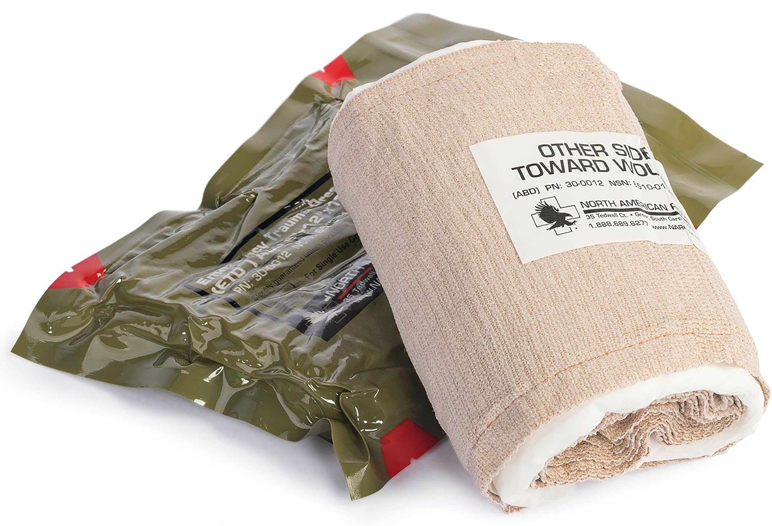 North American Rescue Abdominal Stump Emergency Trauma Dressing ETD NAR Sterile Medical Bandage Pad for Large Wounds (30-0012)