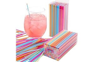 Mr. Kitchen's Bulk Colorful Neon Drink Stirrers, Coffee Stirrers, 500-Pack
