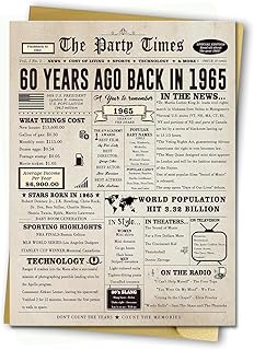 Giant 60th Birthday Card Gift for Women Men, Hilarious 60 Years Old Birthday Gift for Husband Wife, Large 60 Bday Party Decorations for Friends Family, Big 60 Birthday Card for Mom Dad