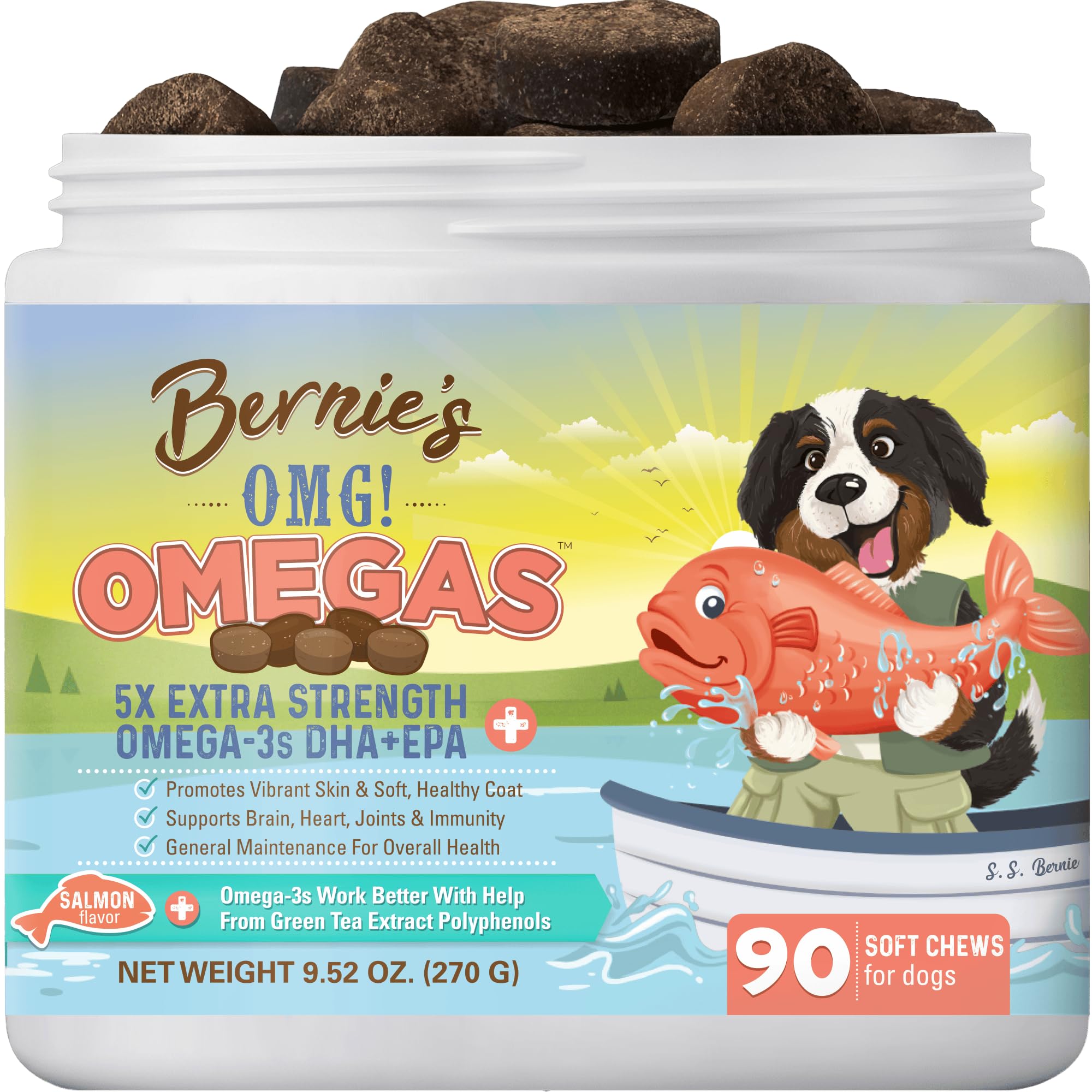 Bernie's OMG Omegas 5X Extra Strength Soft Chews