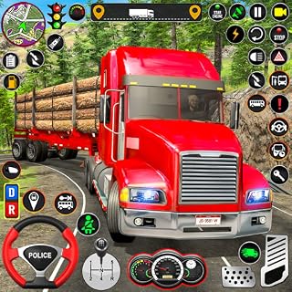 Caminhão de Carga de Madeira Subida, Transporte de Madeira, Condução, Jogos 3D 2023 - Simulador de Estacionamento Offroad, Downhill Mountain, Caminhão Logging 2023