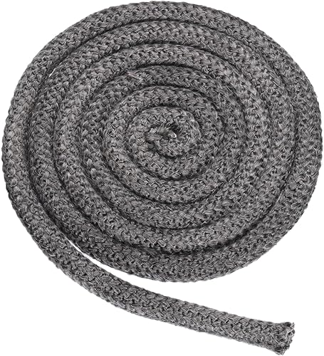 Miniatura 7 de PATIKIL Junta de estufa de madera de 14 x 86 pulgadas, fibra de vidrio de grafito redonda de resistencia a altas temperaturas, repuesto para estufas