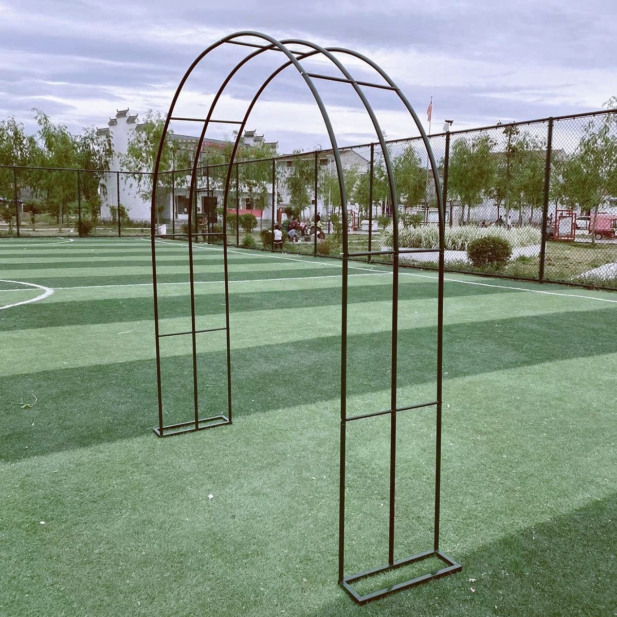 Pergola antirouille en acier noir de haute qualité pour jardin