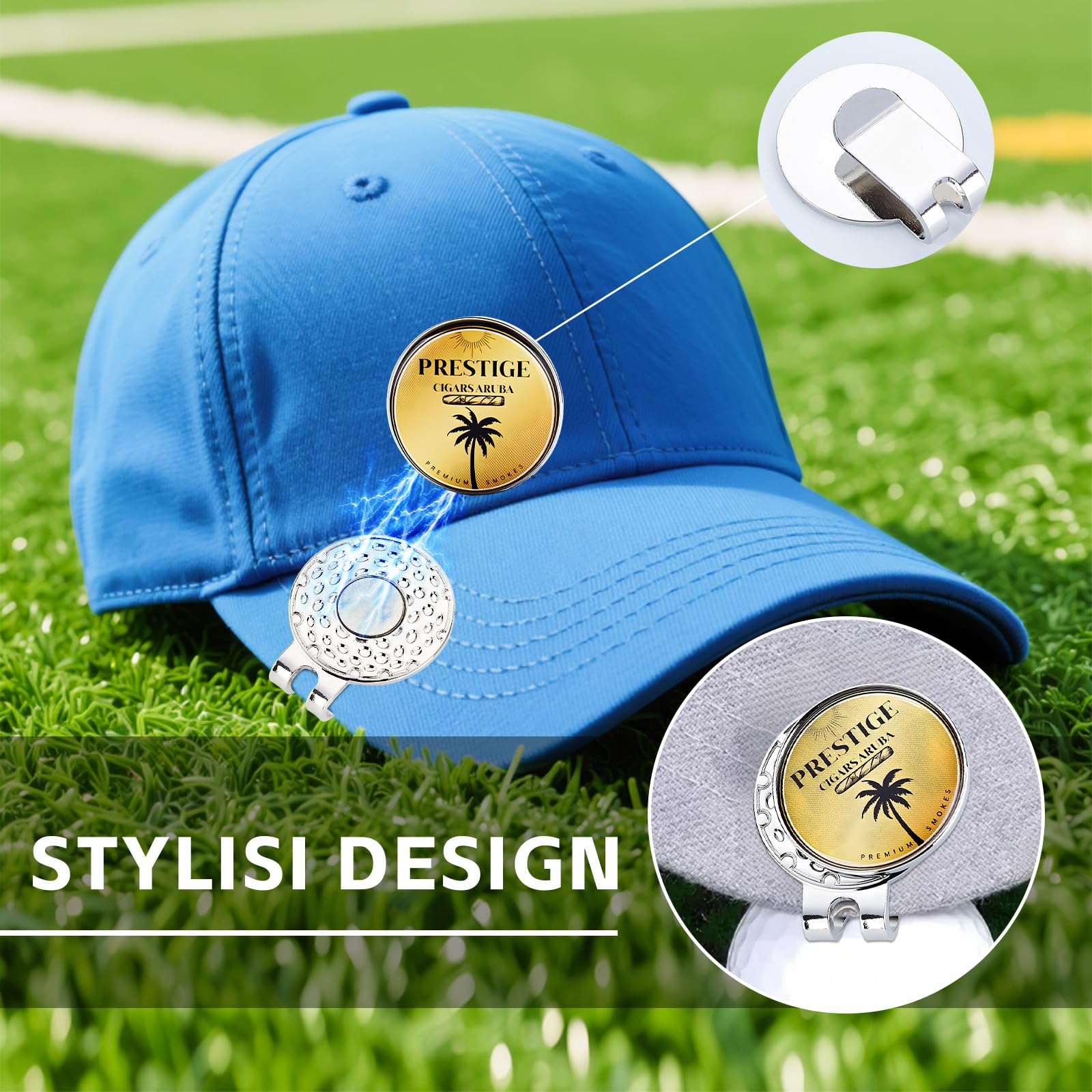 Personalizowane markery do piłek golfowych z magnetycznym klipsem 1 cal