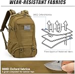Jueachy Tactical Backpack for Men Hiking Day Pack Molle Military Rucksack Waterproof 30L EDC Bag with USA Flag Patch