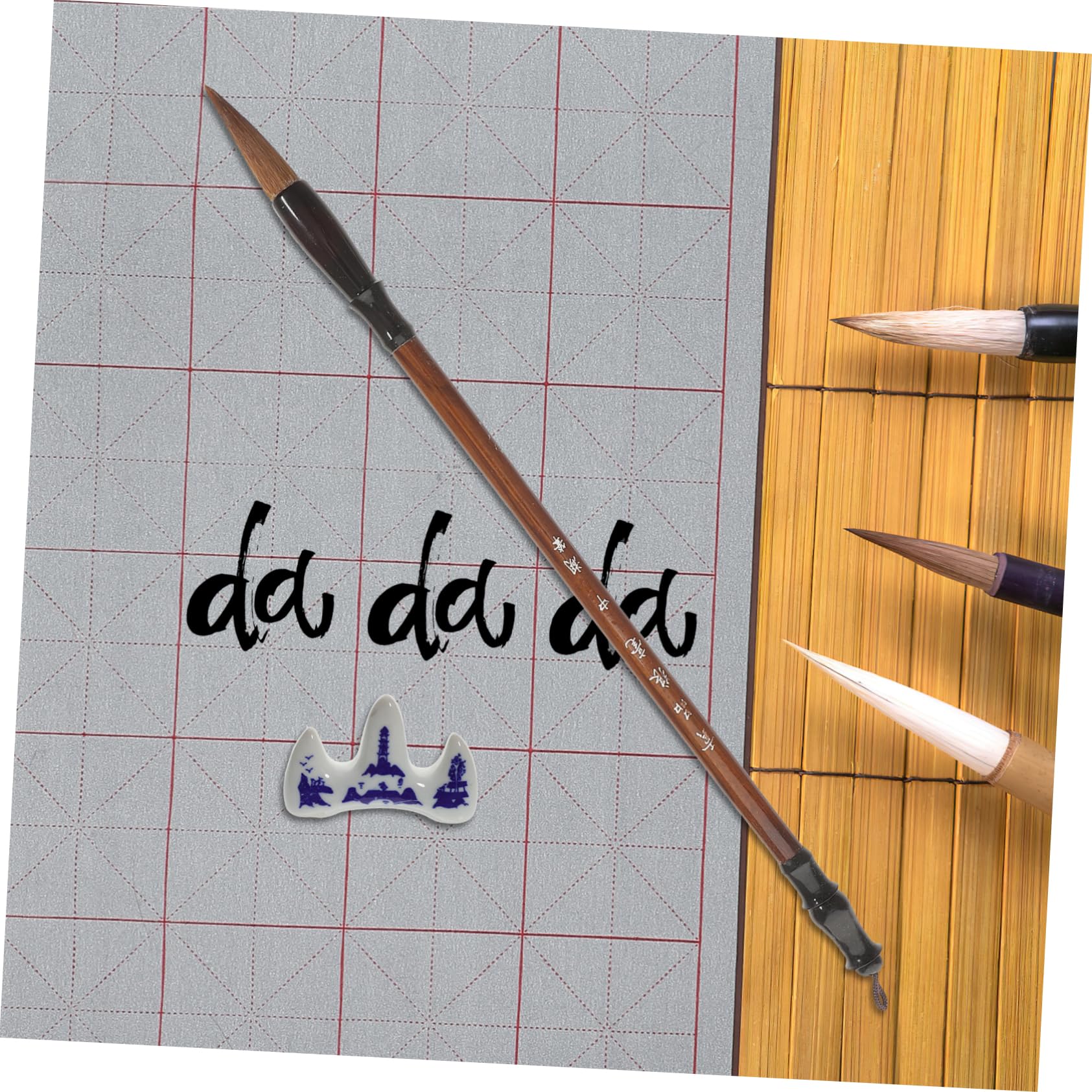Wiederverwendbare Kalligrafiematte mit Chinesischem Kalligraphiepinsel und Kalligrafie Zubehör für Anfänger in Blau Vielseitig und Einfach zu Verwenden im Schreiben und Malen