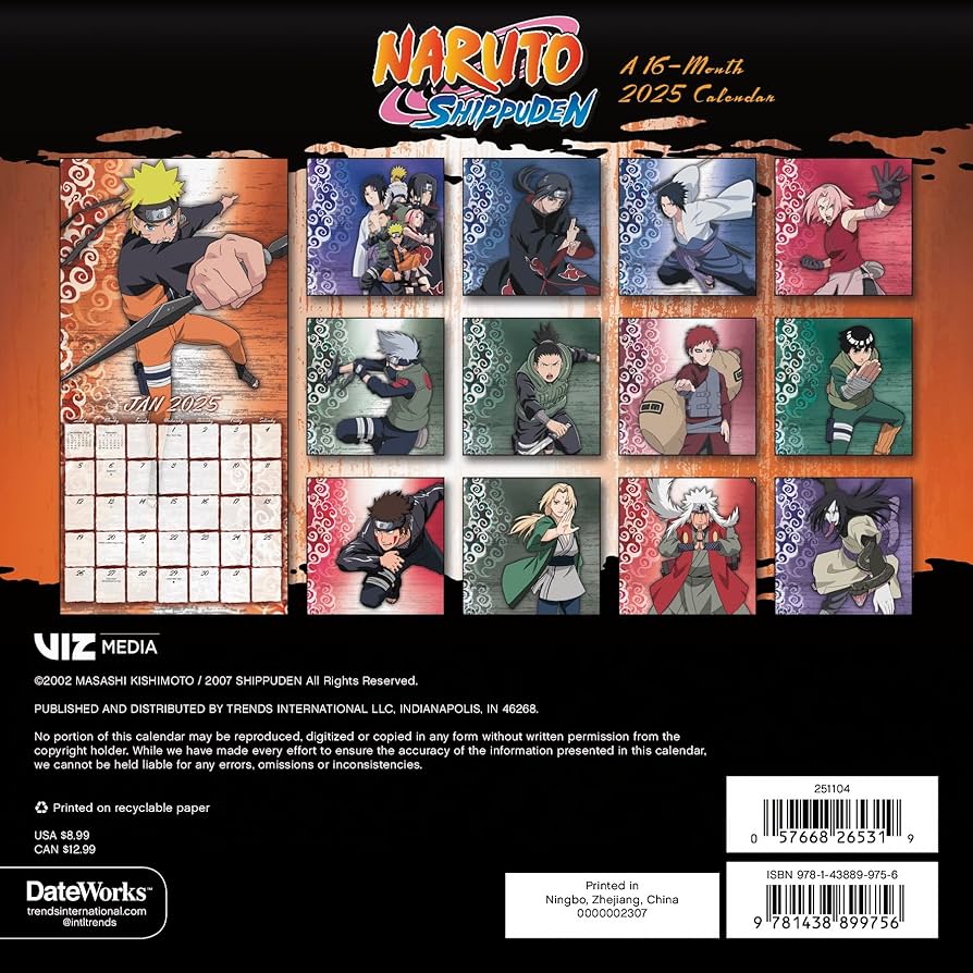 NARUTO疾風伝 木製カレンダー シート NARUTO疾風伝 木製カレンダー シート ジャンプキャラクターズ