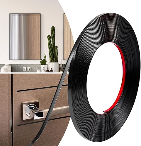 Miniatura 12 de 0.39in × 20 pies de moldura de pared pelar y pegar - Moldura flexible autoadhesiva para paredes, bordes, marcos, marcos de ventanas, azulejos