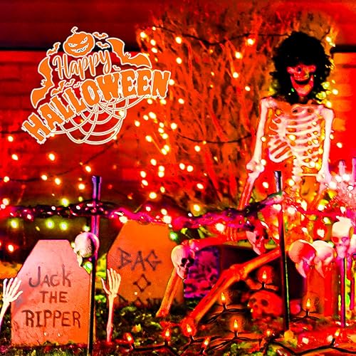 Miniatura 3 de Twinkle Star Guirnalda de 200 luces LED de 66 pies, luces de decoración de Halloween con 8 modos de iluminación, mini tira de luces enchufables para