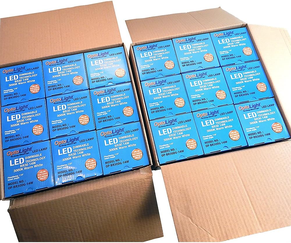 OptoLight14W 60W BR30 Dimmable OP-BR30DG-14W Box Of 18 LED Bulbs