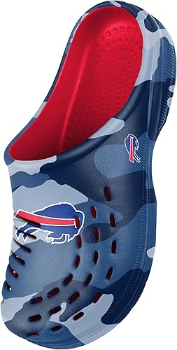 Miniatura 104 de FOCO - Sandalias de agua de jardín con logotipo de equipo de la NFL, para hombre Camuflaje tonal,logotipo grande de bloque