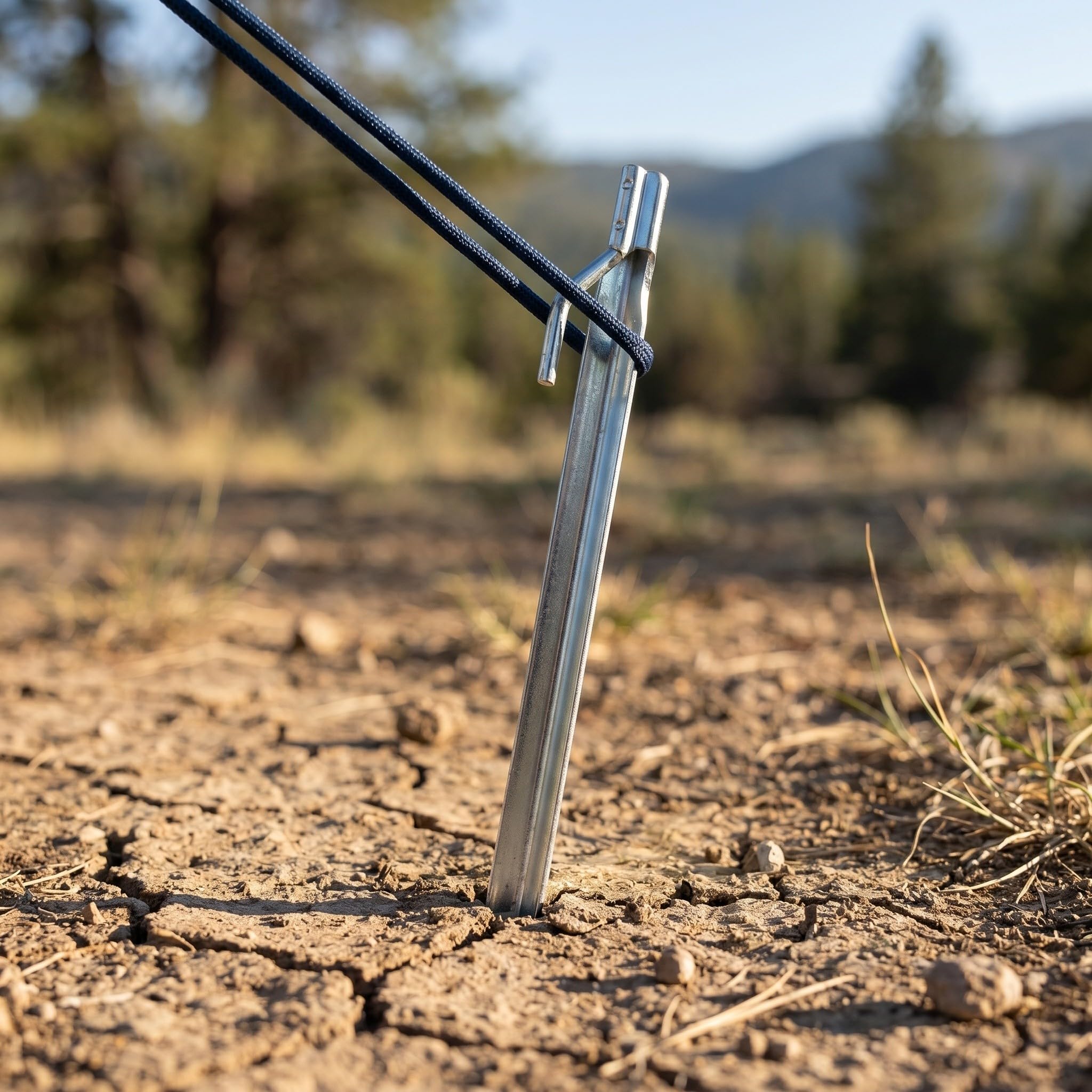 Kisangel Lot de 8 piquets de Tente Robustes - Ancrages en Fer galvanisé pour bâche et auvent - Piquets d'ancrage Sol de 30 cm pour tentes de Camping et de randonnée - de Sol pour Le Camping
