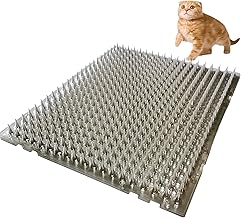 ONESORA Cat Repellent Sheet Cat Repellent Spike Mat Transparent [8 Pieces] Indoor/Outdoor Use Cat/Dog Intrusion Feces Damage Prevention