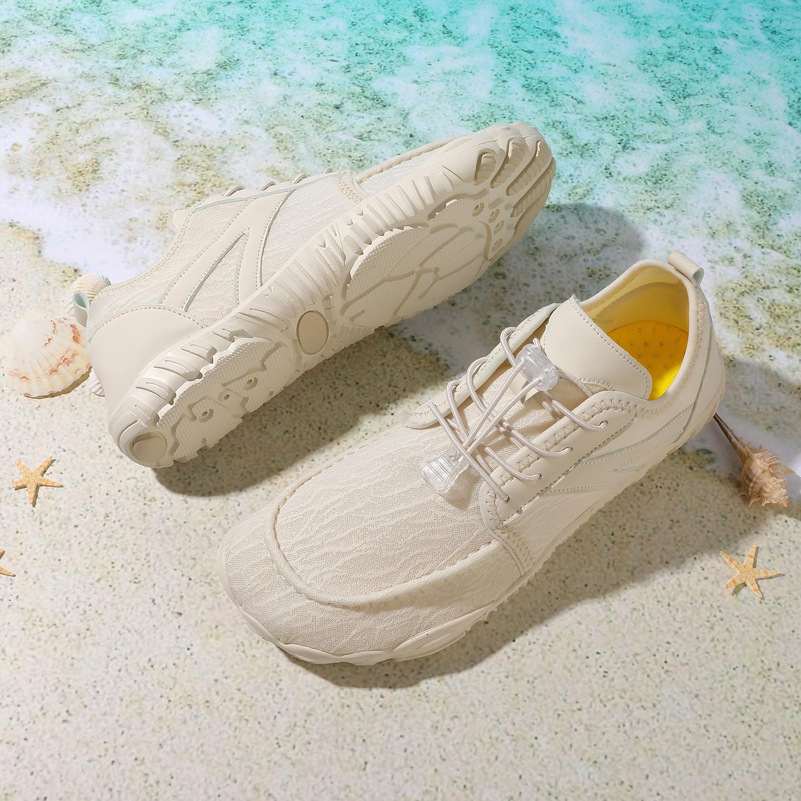 Zapatillas Agua Anfibias Secado Rápido Cordones Parte Superior Transpirable Ajuste Flexible Adherencia Antideslizante Base Amortiguada para Playa Acampada Senderismo Viajes