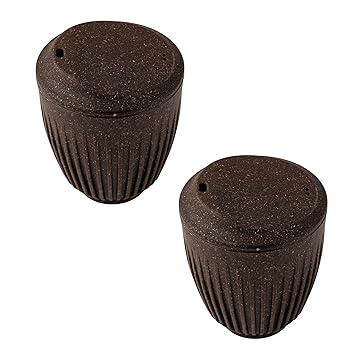 IRIDA NATURALS Rice Husk Classic Travel Mug Set of 2-Eco Friendly Portable Hot & Cold Coffee Mug for Tea,Shakes and Cold Drinks, Microwave & Dishwasher Safe Coffee Mug for Travel,250 ML (Coffee Brown)