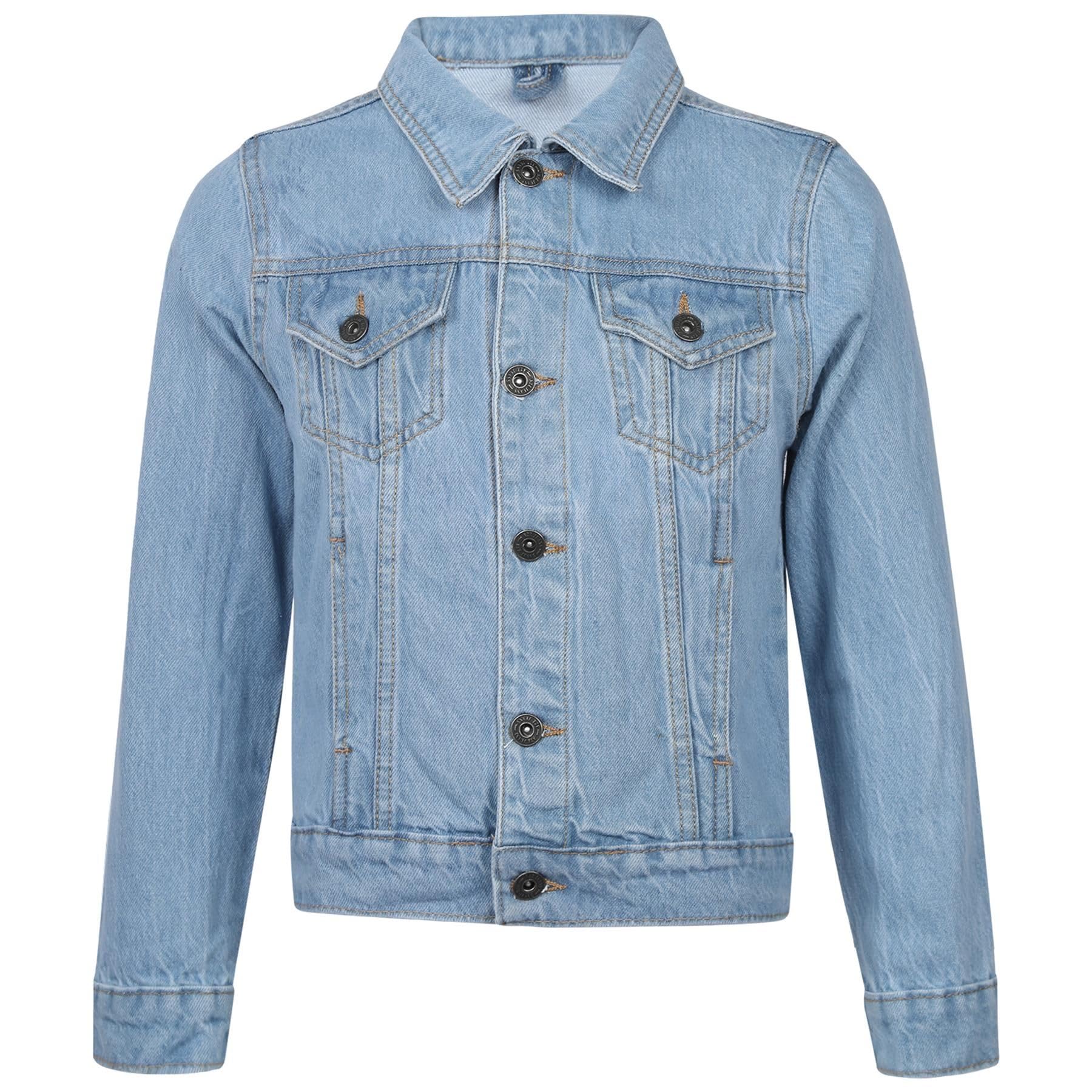 A2Z 4 Kids Boys Denim Jacket Classic Stylish Fashion Coat for Children Durable Cotton Jeans - Boys Denim Jacket J11 Light Blue 13