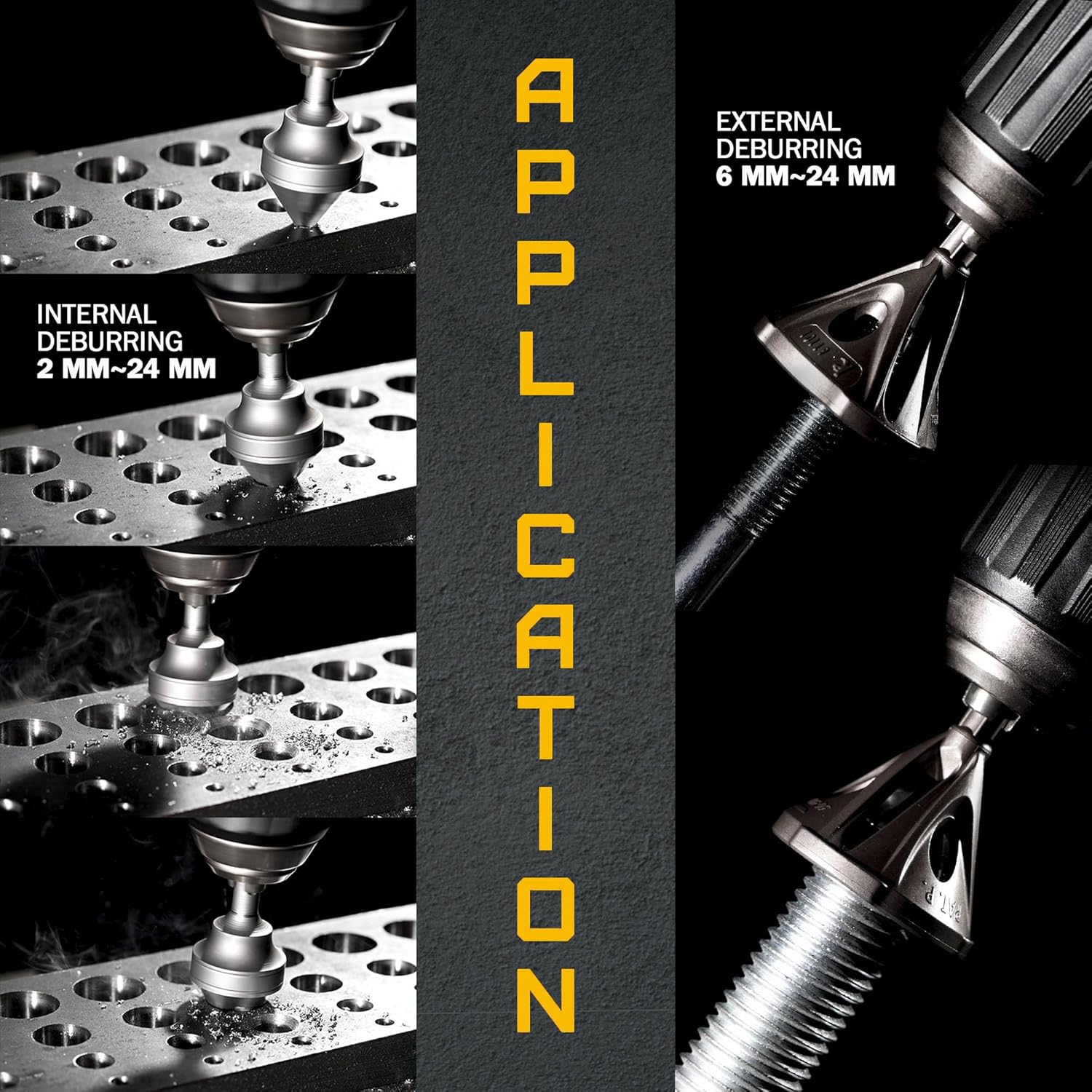 POPLOCK 2 PCS Internal and External Chamfer Deburring Tool Set