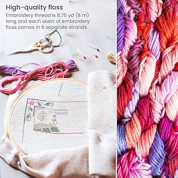 Amazon.com: ARTEZA Embroidery Thread 80 Skeins – 100