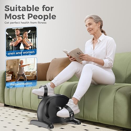 Miniatura 7 de Ejercitador de pádel, mini bicicleta estática para ciclismo de piernas y brazos, ejercicio de calentamiento