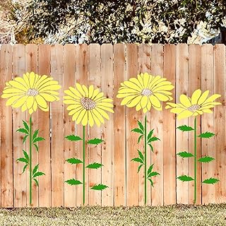 Large Flower Stencils for Painting Daisy Flower Stencils for Walls 14” Floral Stencil Templates for Garden Fence Wood Furniture Fabrics