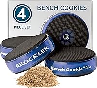Rockler Bench Cookies Plus Work Grippers 4-Pack - Non-Slip Woodworking Pads Protect Workpieces from Scratches & Debris