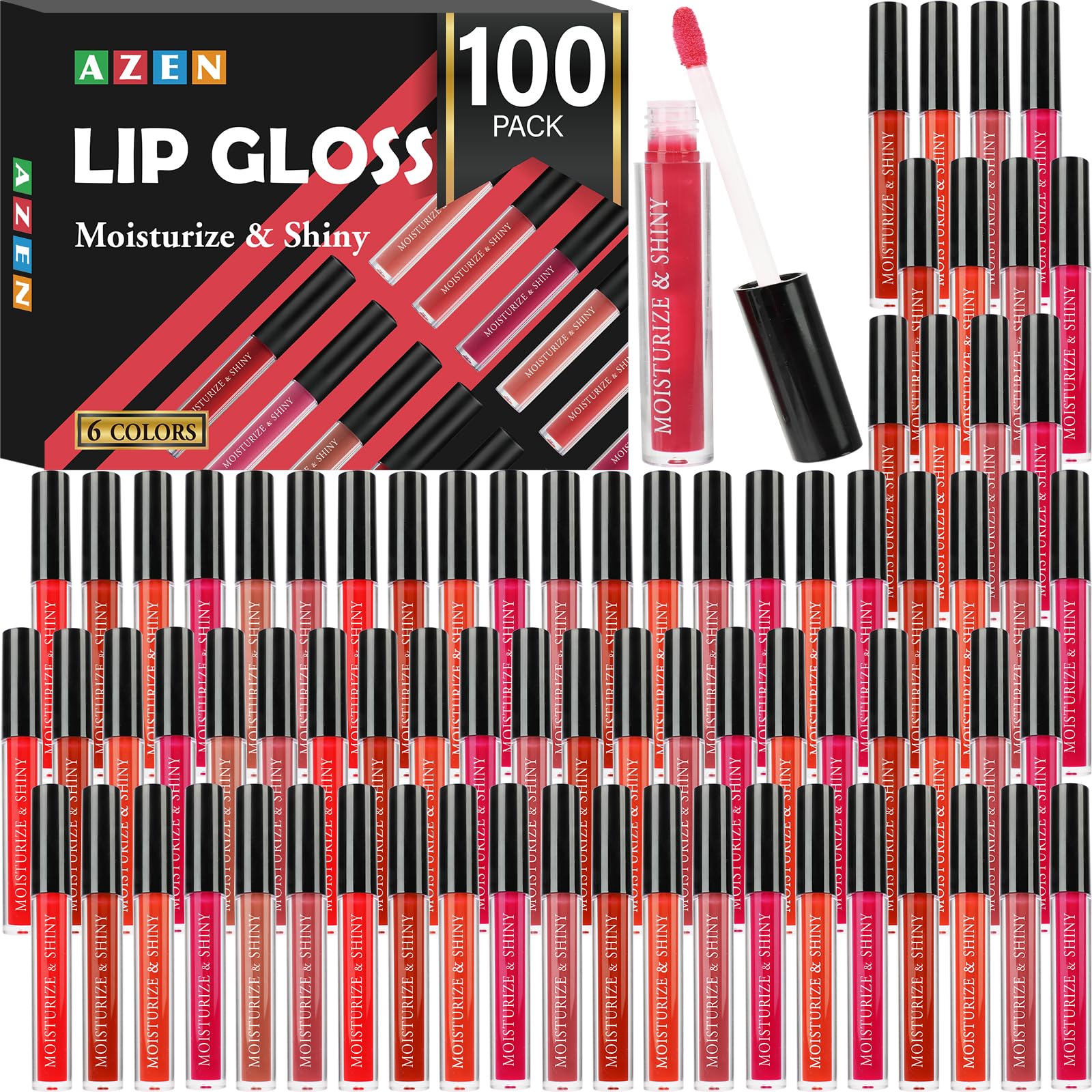 30 Lip Gloss Set - Shimmery Colors for Women & Girls -11