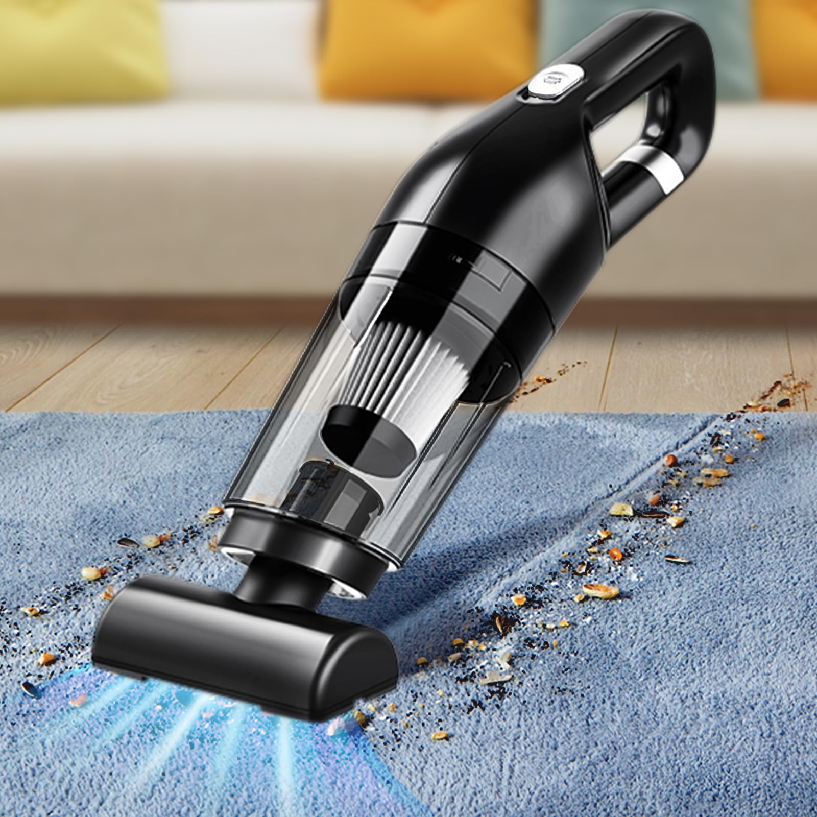 AGARELE Car Vacuum Cleaner, Handheld Cordless Vac Cleaner Multifunctional Lightweight Powerful Vacuum with Brush, Extension Hose,Flat Mouth and Wide Mouth, 9000Pa
