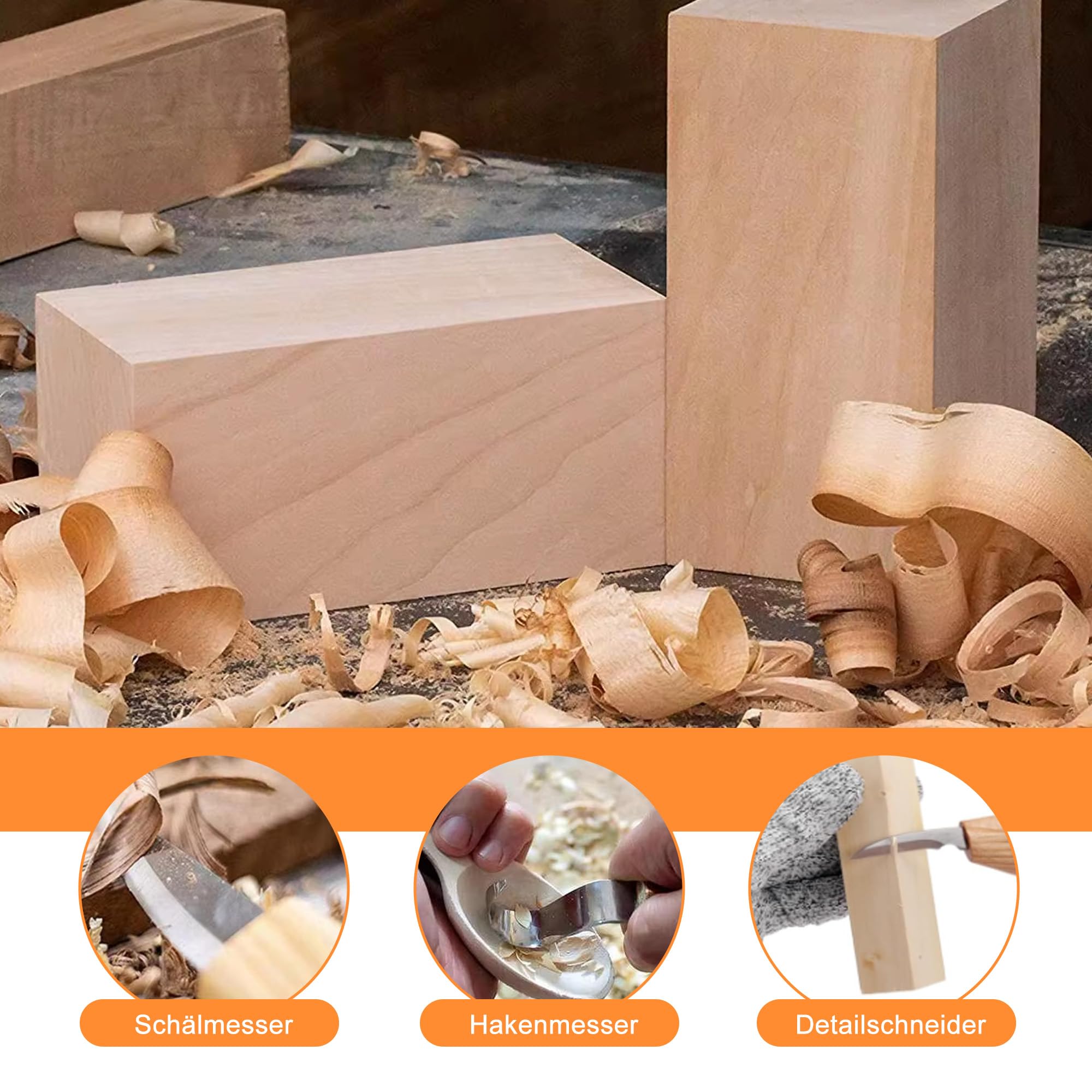 Juego de Herramientas para Tallar Madera 24 Piezas Gubias Profesionales
