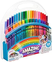 Vista 2 de Cra-Z-Art Estuche de arte increíble de 64 piezas con colores vibrantes, crayones y marcadores de punta fina y súper punta ideal para niños a partir