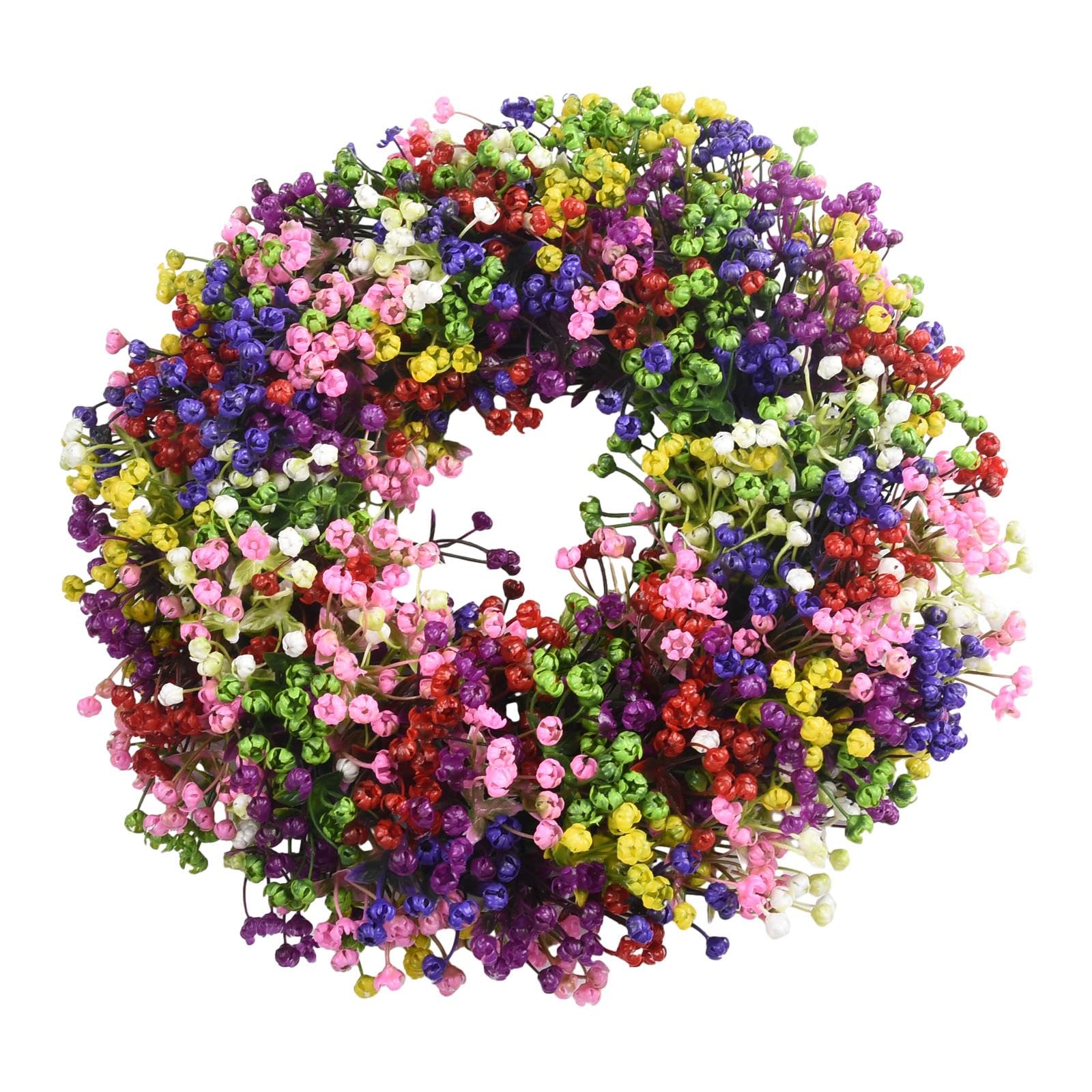 Türkranz, Frühlingskränze, Schleierkränze, große künstliche Kränze, Haustür, Frühlingsdekoration, Sommergirlande, 40 cm, für Zuhause, Schlafzimmer, Wand, Party und Festival-Dekoration