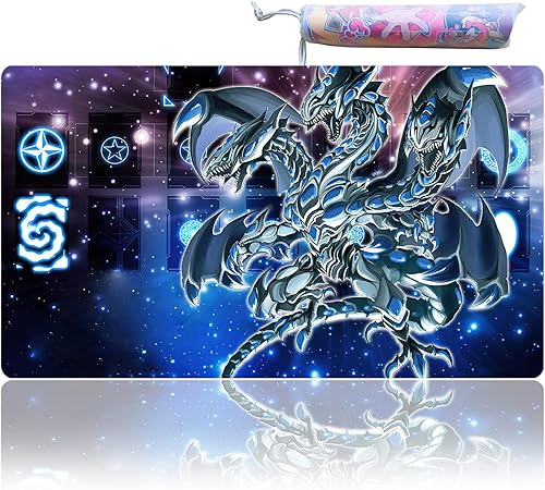 Vista 22 de ygo playmat Duel Mat - Tapete de goma para juegos de cartas de 23.6 x 13.7 pulgadas (A-Bao A Qu) A-bao a Qu,Ominous Omen,Alma espada