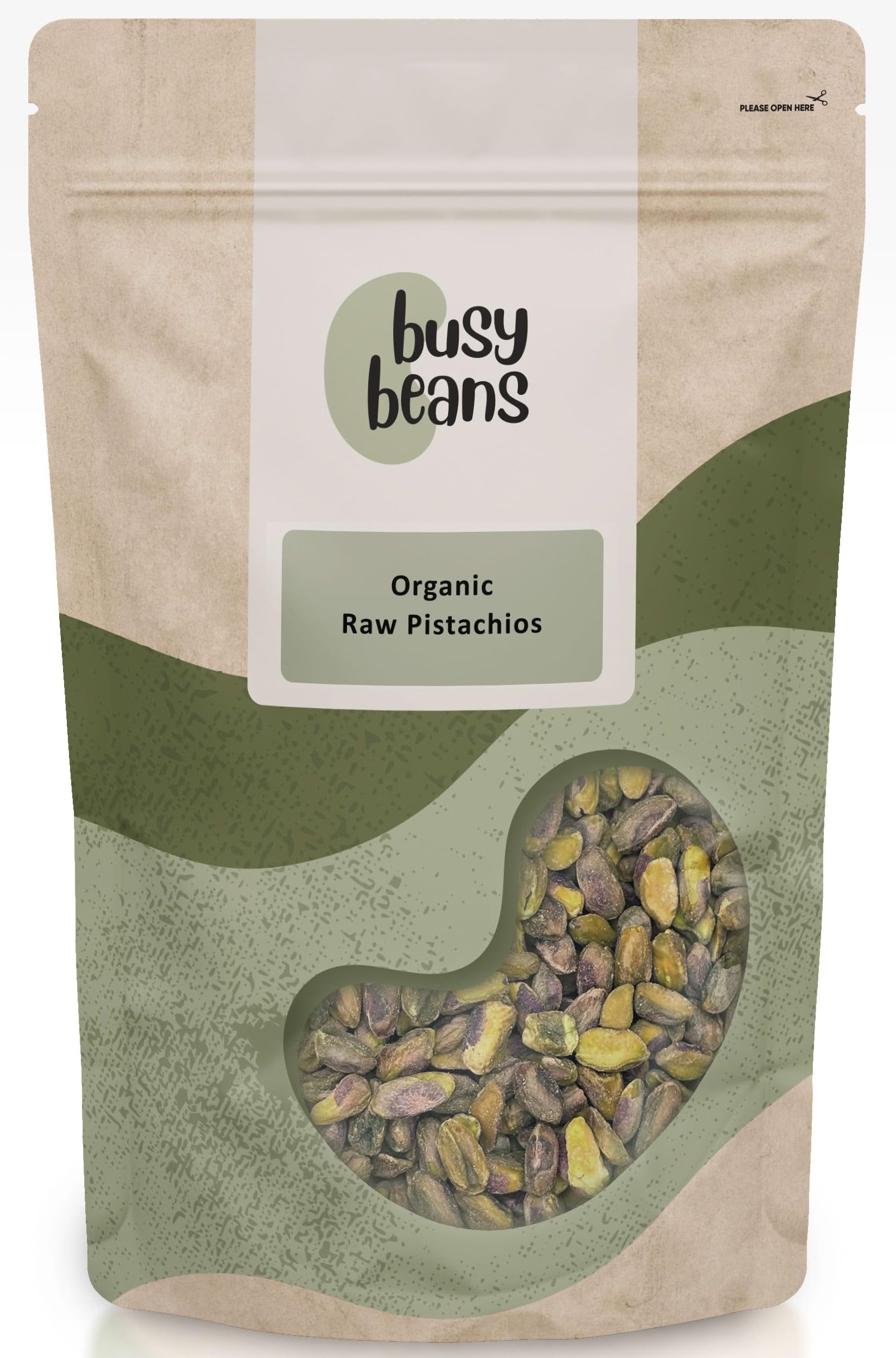 Organic Raw Pistachios by Busy Beans Organic (500g)
