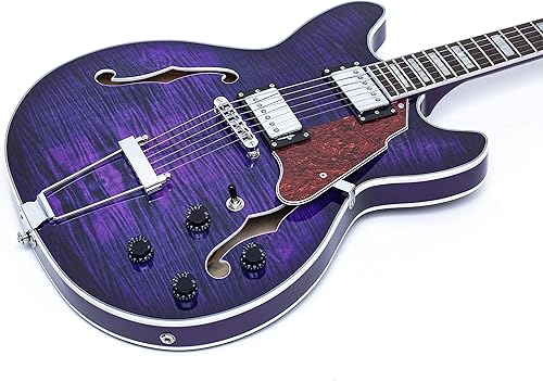 Miniatura 4 de GROTE Jazz - Bolsa de guitarra eléctrica semihueca para guitarra (morado)