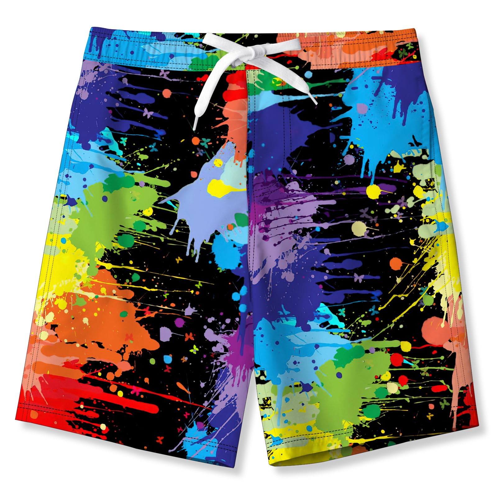TUONROAD Jungen Badeshorts Lustig 3D Druck Schnell Trocknendes Badehosen mit Netzfutter Sommer Strand Kurze Hose 5-14 Jahre