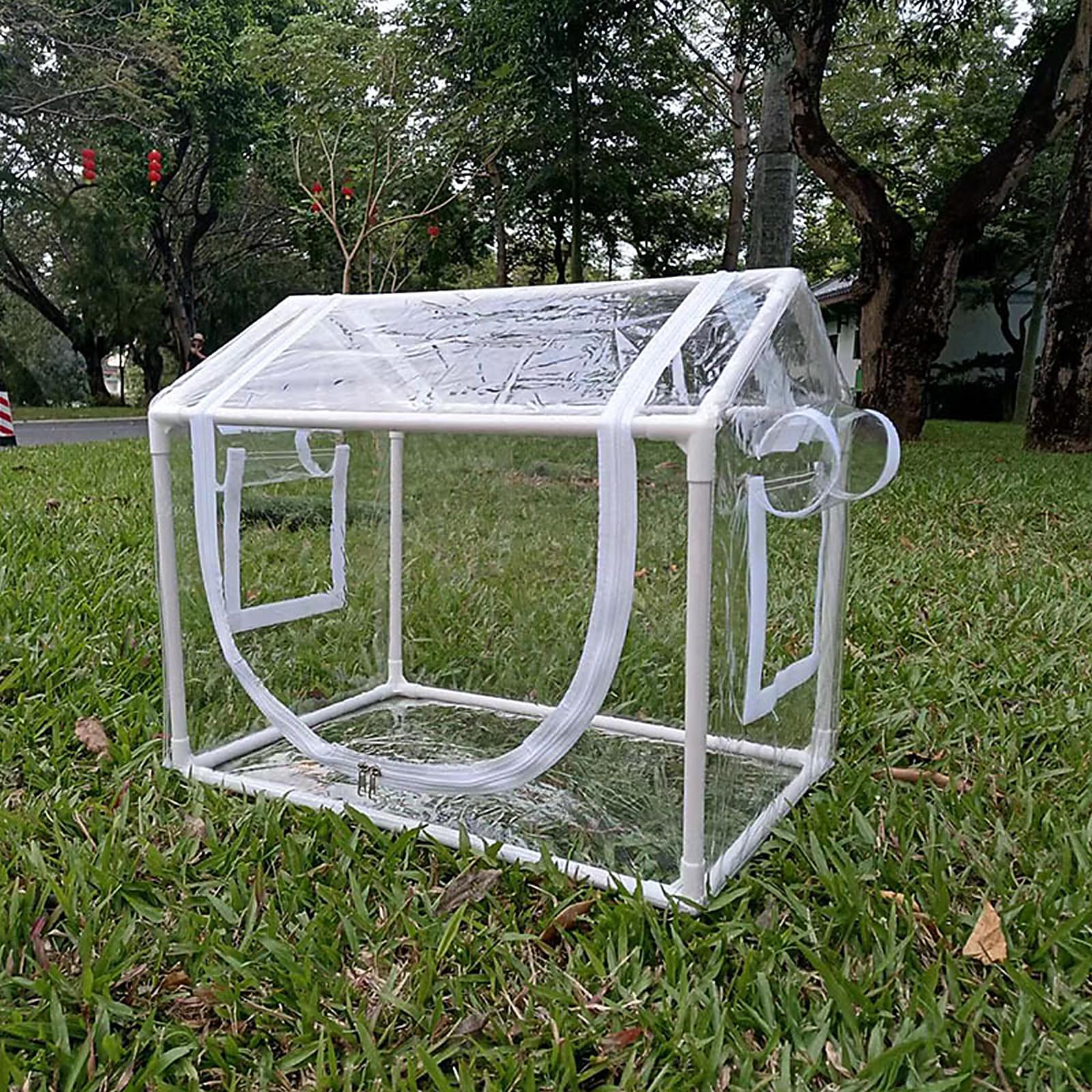 Architektonische PVC Wachstumskammer mit 90% Lichtdurchlässigkeitsrahmen für den Innen und Außenbereich, transparente PVC Gartenglocke für den Innen und Außenbereich, Pflanzenglocke mit Belüftung,
