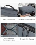ECOHUB Cubes d'emballage 7 Set Cubes d'emballage résistant à la déchirure Organisateur de voyage avec ID Tag pour transporter sur la machine à bagages Lavable Valises Organisateur Sacs de voyage Cubes (Grey)