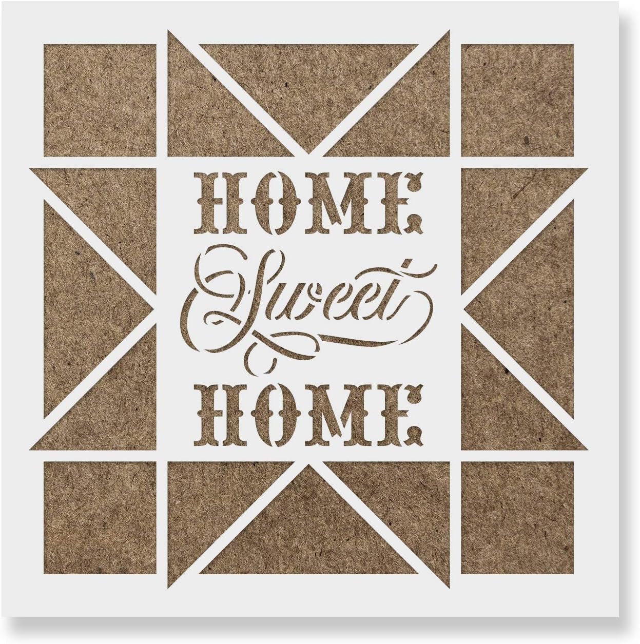 Home Sweet Home Barn Quilt Stencil - Art Stencil, Stencil, Stencils, Barn Stencil, Craft Stencil