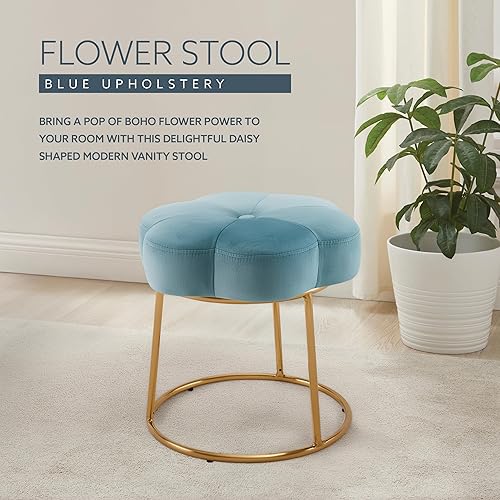 Miniatura 48 de Linon Talulah - Taburete de terciopelo blanco y metal dorado Blanco,Azul claro,Verde claro,Crema Sherpa,https://www.amazon.com/dp/undefined